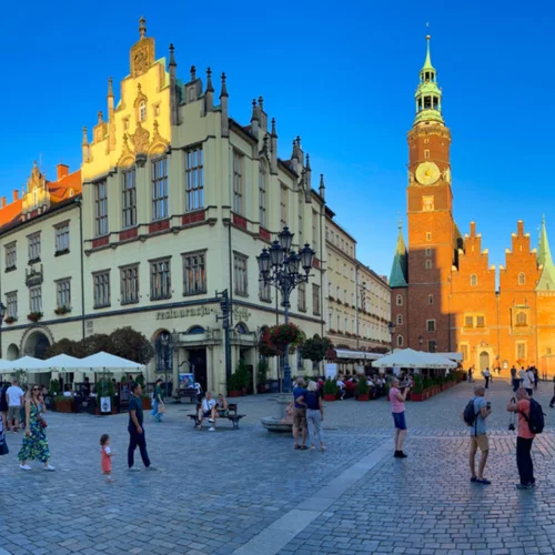 BMW Motorcycle ride in Krakow Old Town